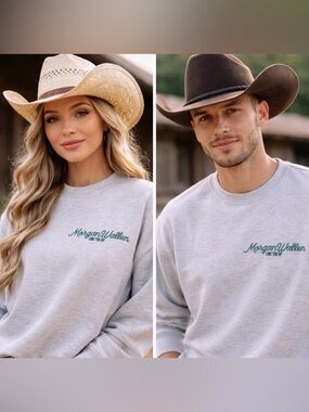 Morgan Wallen Official Sweatshirt Gray Unisex Crewneck “Line Em Up” Mens Size M